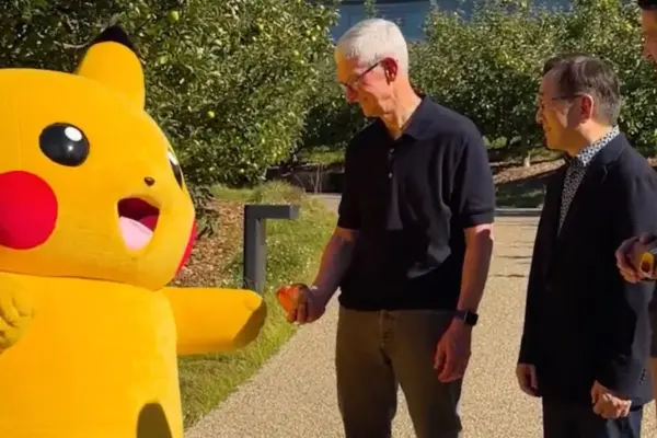 High-Voltage Visitor at Apple Park: Tim Cook, John Ternus, and Pikachu Headline a Playful Crossover with Serious Industry Undertones