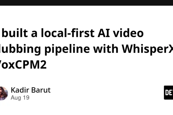 I built a local-first AI video dubbing pipeline with WhisperX + VoxCPM2