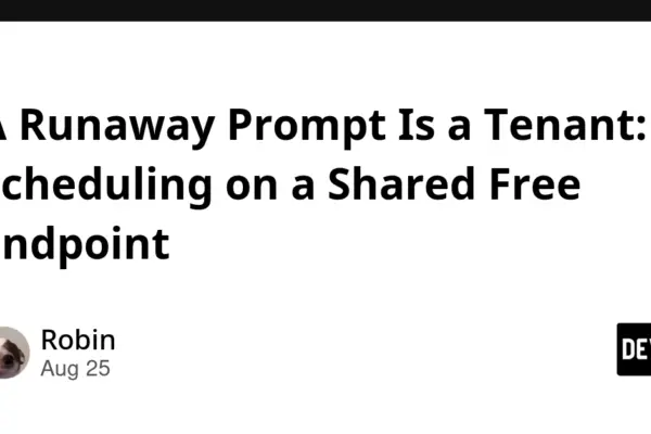Taming the Chaos: Why Multi-Agent Systems Need Tenant-Aware Fair Scheduling on Shared Endpoints