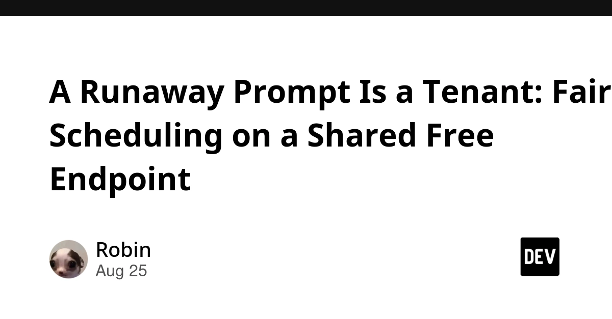 Taming the Chaos: Why Multi-Agent Systems Need Tenant-Aware Fair Scheduling on Shared Endpoints
