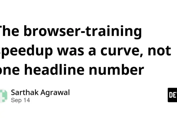 Beyond the Single-Metric Illusion: How WebGPU Model Training Speeds Up Across a Curve, Not a Headline