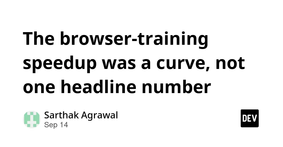 Beyond the Single-Metric Illusion: How WebGPU Model Training Speeds Up Across a Curve, Not a Headline