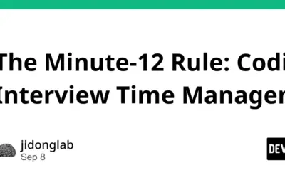 Cracking the Clock: Why Brilliant Engineers Fail Coding Interviews—and How to Master the 45-Minute Sprint