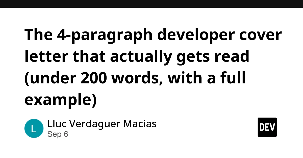 Cracking the Tech Hiring Code: Why the Traditional Cover Letter is Dead—and the 200-Word Formula Resurrecting It