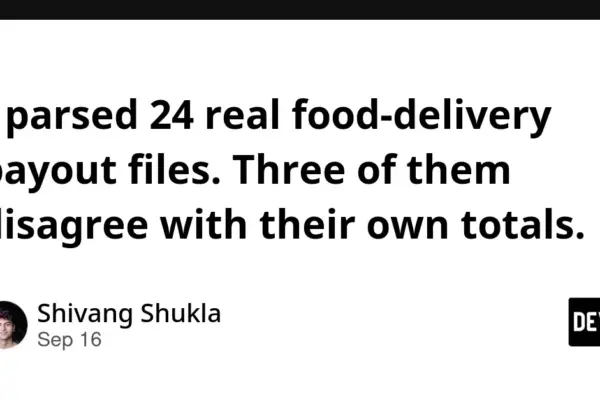 Decoding the Ledger: What Food Delivery Payout Files Reveal About Restaurant Finances