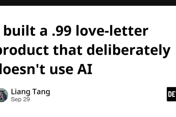 The Anti-Generative Movement: Why One Developer is Rejecting AI to Bring Authenticity Back to Digital Romance