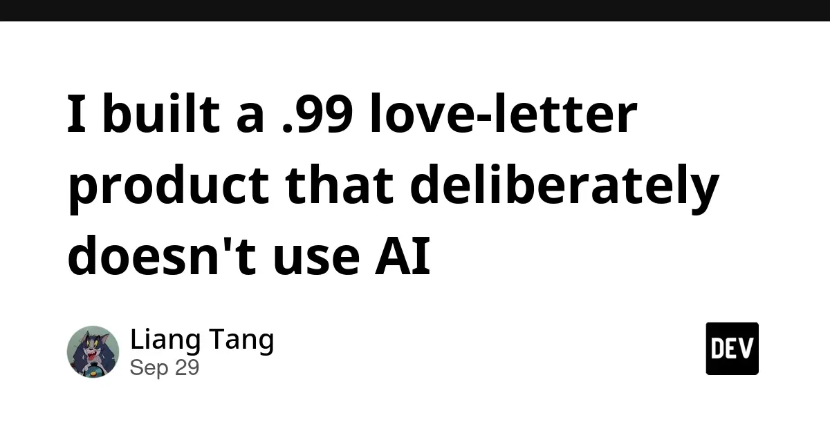 The Anti-Generative Movement: Why One Developer is Rejecting AI to Bring Authenticity Back to Digital Romance