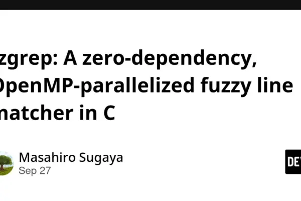 The Evolution of Command-Line Text Filtering: Introducing fzgrep, a Zero-Dependency, OpenMP-Parallelized Fuzzy Line Matcher in C