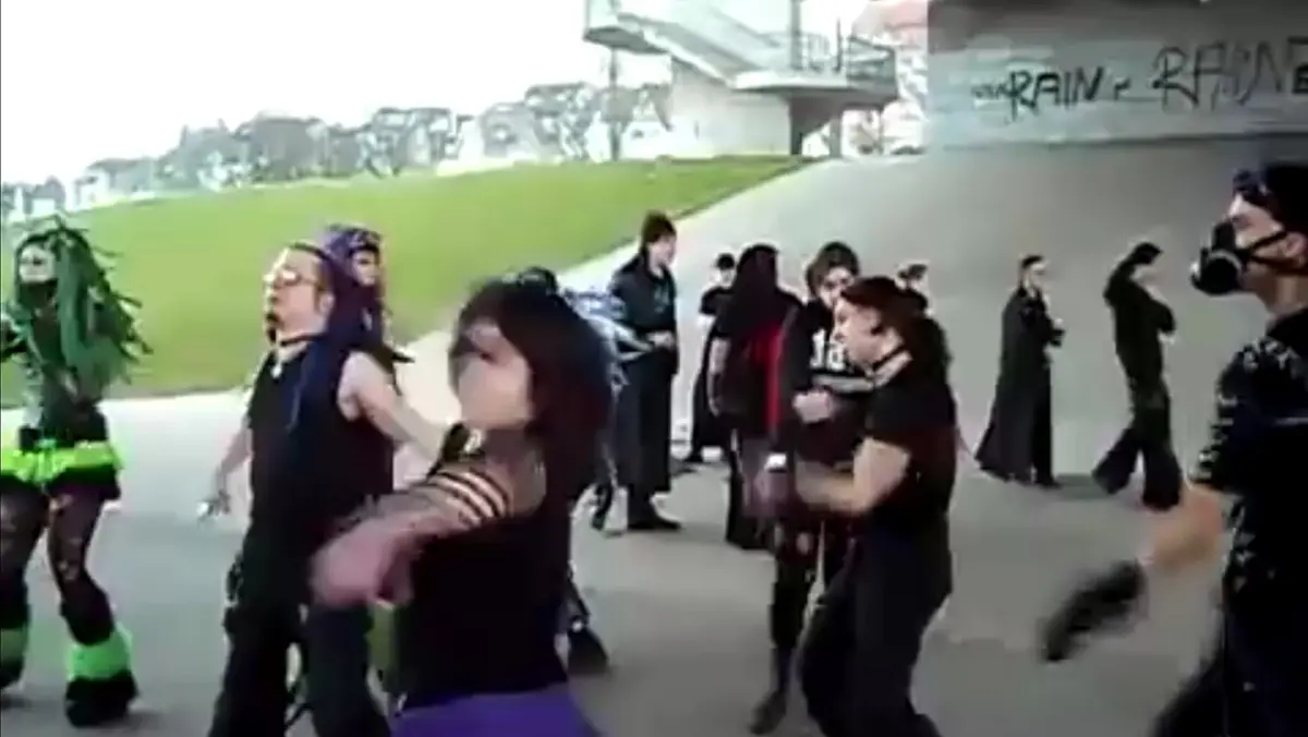 The Evolution of the "Cybergoth Dance Party": How an Obscure 2011 Subcultural Flashmob Became a Global Internet Meme