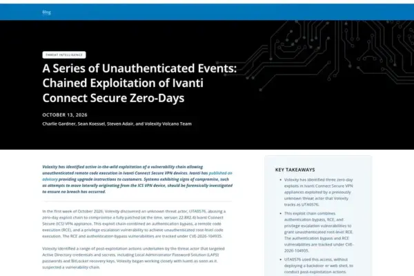 Anatomy of a Zero-Day Exploitation Chain: Inside the Recent Ivanti Connect Secure Attacks