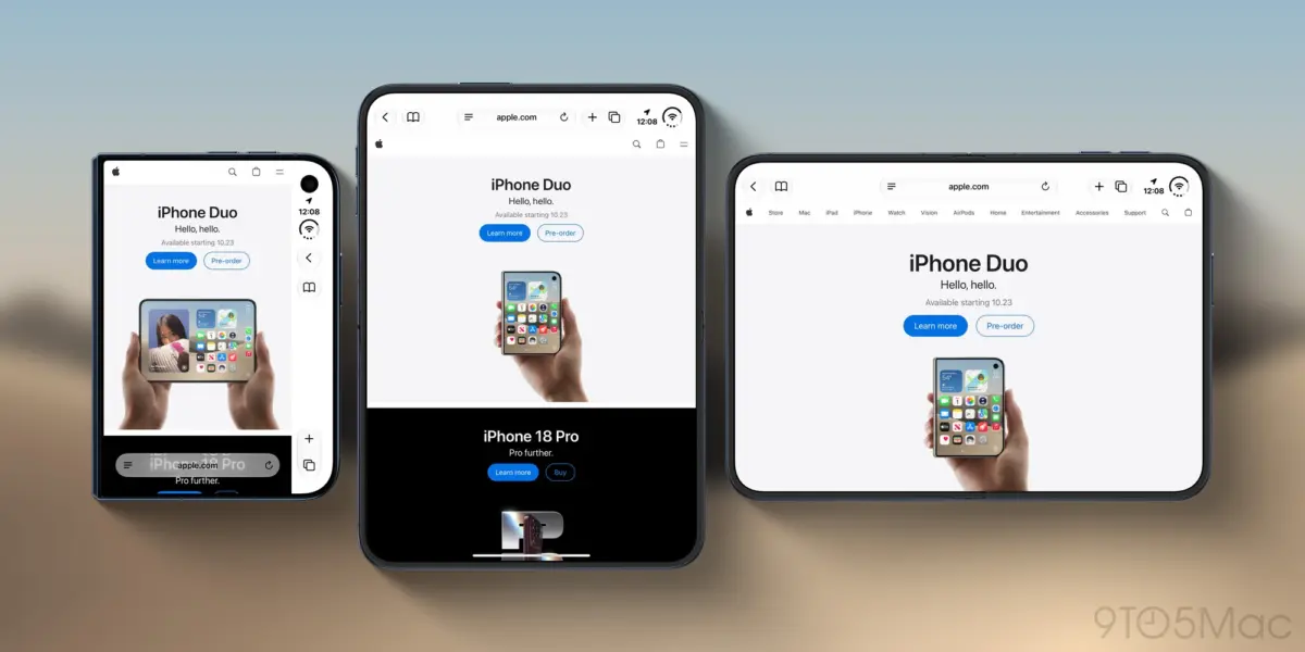 Apple Investigating Web Layout Solutions to Optimize Safari for the iPhone Duo Outer Display