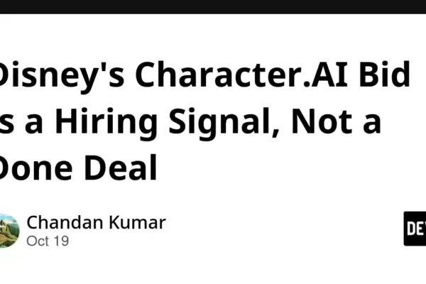 Behind the Disney-Character.AI Maneuver: A Talent-First Play Inside an Open Auction