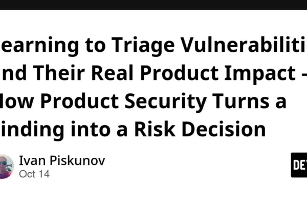 Beyond the Red Dashboard: A Masterclass in Modern Vulnerability Triage and Risk Engineering