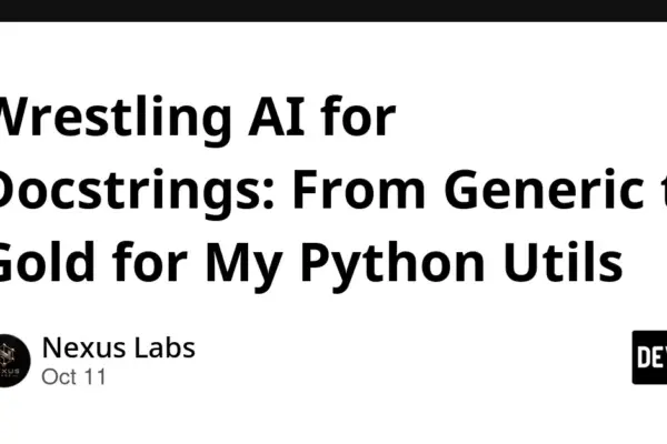 Cracking the Code: How to Stop AI from Writing Useless Python Docstrings and Finally Fix Your Technical Debt