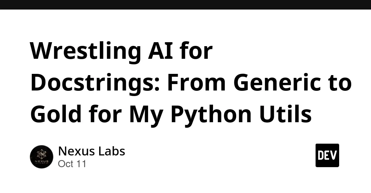 Cracking the Code: How to Stop AI from Writing Useless Python Docstrings and Finally Fix Your Technical Debt