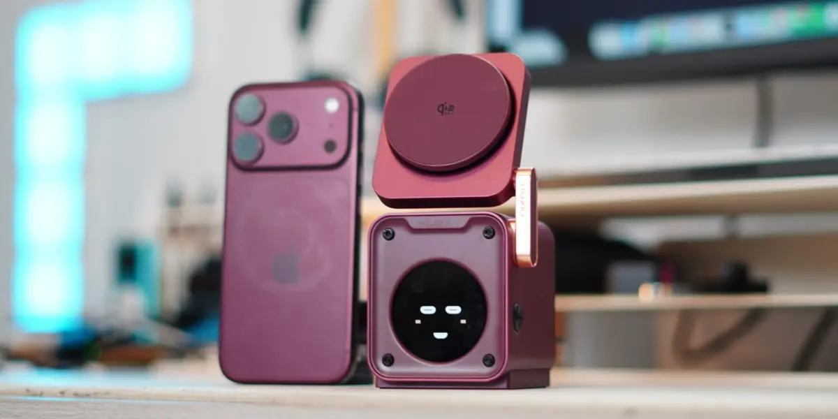 Kuxiu’s Burgundy D5 5-in-1 Charging Station: Perfect Aesthetics Meet Active Cooling Technology for the iPhone 18 Pro
