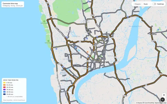 Mapping the Urban Pulse: How a Developer Built an Interactive Drive-Time Isochrone Tool for Chittagong