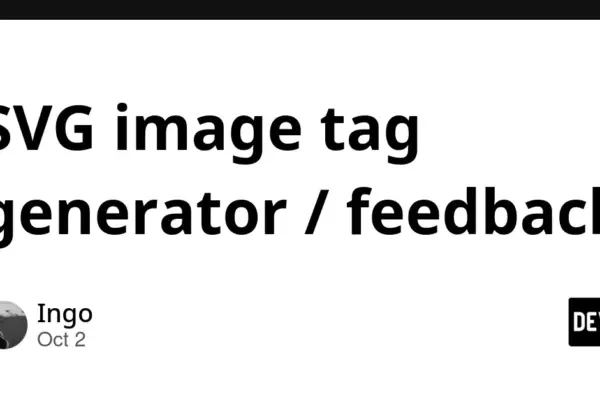 Modernizing Web Development: Developer Ingo Zoell Launches New SVG Sprite Generator to Simplify Asset Management