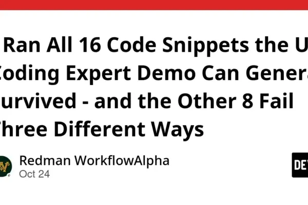 Putting WorkflowAlpha’s "USB Coding Expert" to the Test: A Forensic Breakdown of 16 Canned Code Snippets