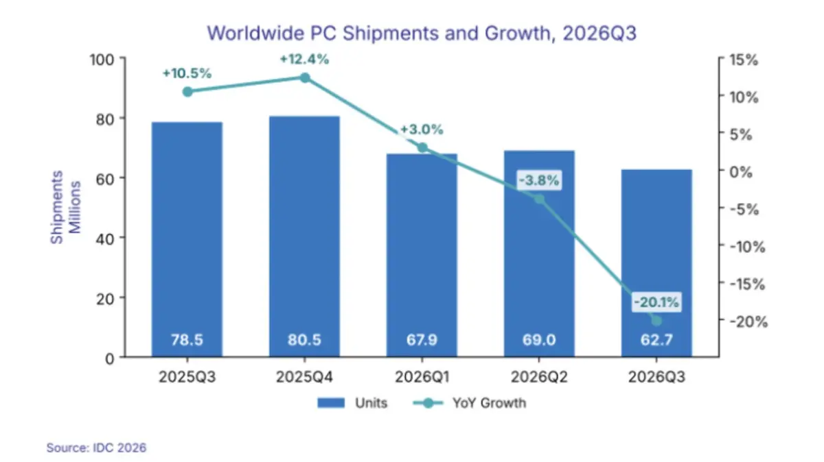 The Anatomy of "RAMaggedon": Inside the Global PC Market’s Historic 20 Percent Slump