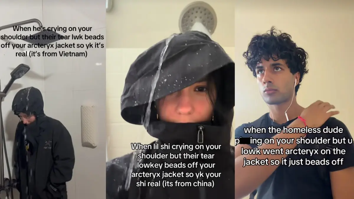 The Waterproof Flex: How Arc’teryx Jackets and "Water Beads Off" Memes Conquered TikTok and Instagram