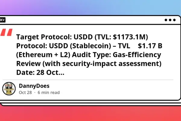 USDD Gas Optimization Audit: Enhancing L2 Efficiency, Mitigating Economic Vectors, and Slashing User Costs